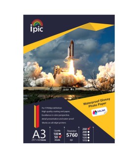 شیت کاغذ فتوگلاسه 260 گرم 50 برگی A3 - Ipic آی پیک