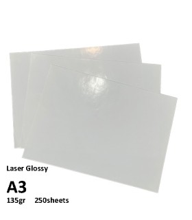 گلاسه لیزری 135 گرم 250 برگی A3