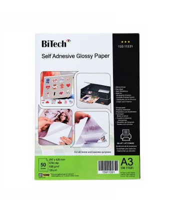 فتوگلاسه 135 گرم پشت چسبدار 50برگی Bitech - A3
