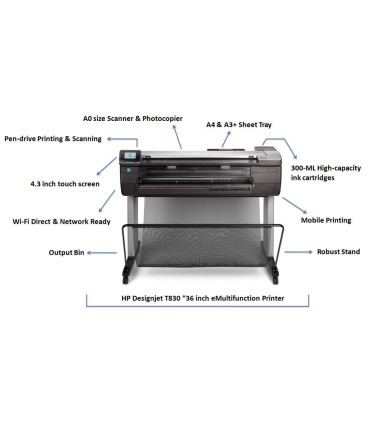 پلاتر سه کاره (کپی-اسکن-پرینت) اچ پی HP DesignJet T830
