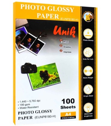 فتوگلاسه 180 گرم  A4 - Unik