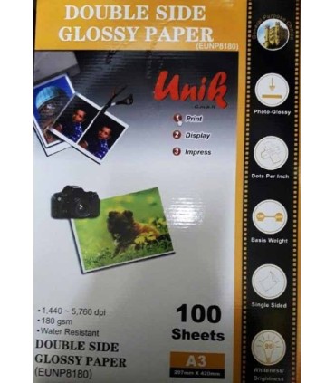 فتوگلاسه 180 گرم دورو  A3 - Unik