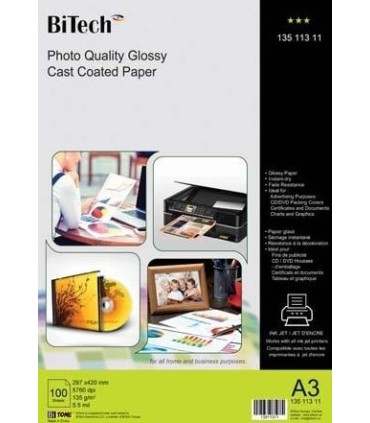 گلاسه 135 گرم A3 - Bitech 