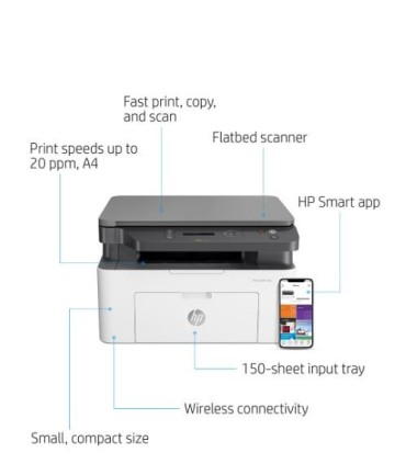 مشخصات چاپگر سه کاره لیزری اچ پی  HP Laser MFP 135w