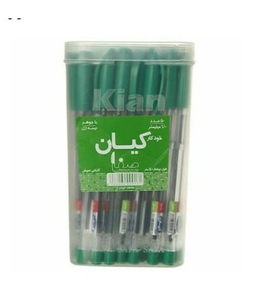 بسته 50 عددی خودکار صفا کیان سبز