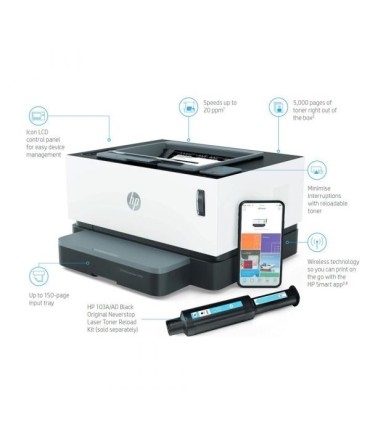 چاپگر لیزری وایرلس اچ پی HP Neverstop Laser 1000W