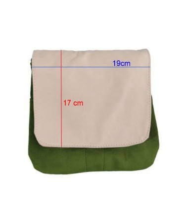 کیف دوشی مخمل سابلیمیشن سبز