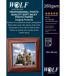 ابریشمی سافت سیلک 260 گرم چاپ عکس 13*18 - Wolf