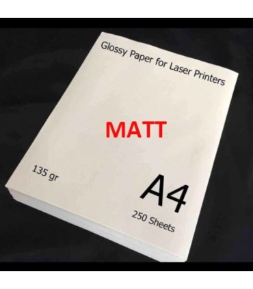 گلاسه لیزری 135 گرم 250 برگی A4 - مات