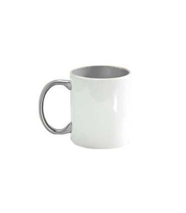 لیوان داخل رنگی نقره ای|لیوان دسته رنگی نقره ای |لیوان سابلیمیشن دسته رنگی