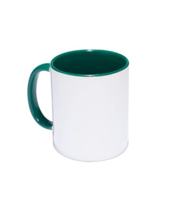 لیوان داخل و دسته سبز تیره