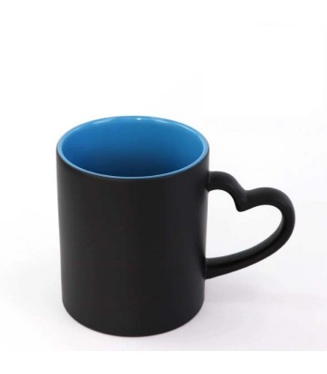 لیوان جادویی دسته قلبی آبی 11OZ