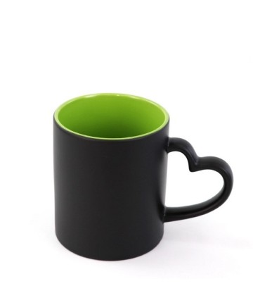 لیوان جادویی دسته قلبی سبز 11OZ