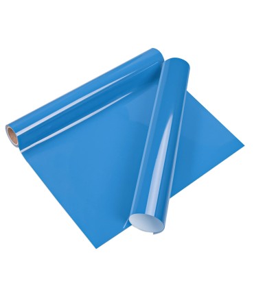 رول برچسب حرارتی آبی نئون عرض 51 سانتی متر مناسب لباس های ورزشی - یک متر