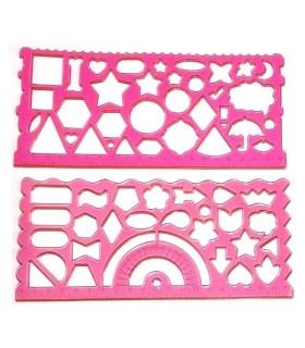 خط کش ژله ای شابلون دار - بسته 2 عددی