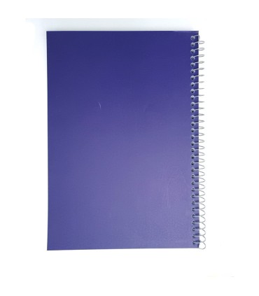 دفتر 100 برگ خط دار سیمی با جلد PP  بنفش