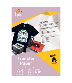 کاغذ ترانسفر تیشرت تیره لیزری A4 - iPic