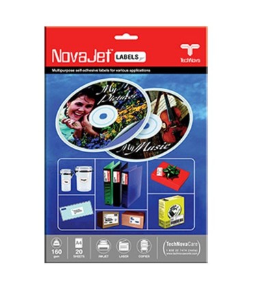لیبل پشت چسبدار چند منظوره A4 - Novajet