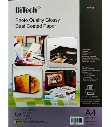 فتوگلاسه 90 گرم 100برگی Bitech - A4