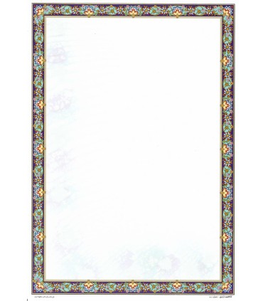 کاغذ گلاسه تذهیب 130 گرم A4 - کد 101