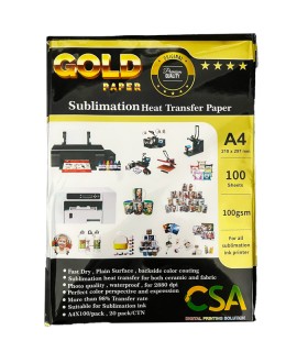 کاغذ سابلیمیشن 100 برگی A4 - Gold