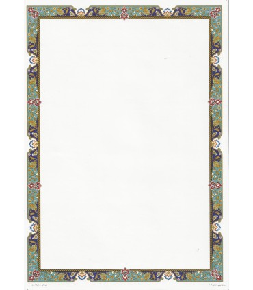 کاغذ گلاسه تذهیب 100 گرم A4 - کد 109