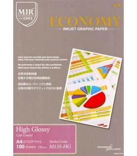 فتوگلاسه 135 گرم 100برگی A4 - MIR